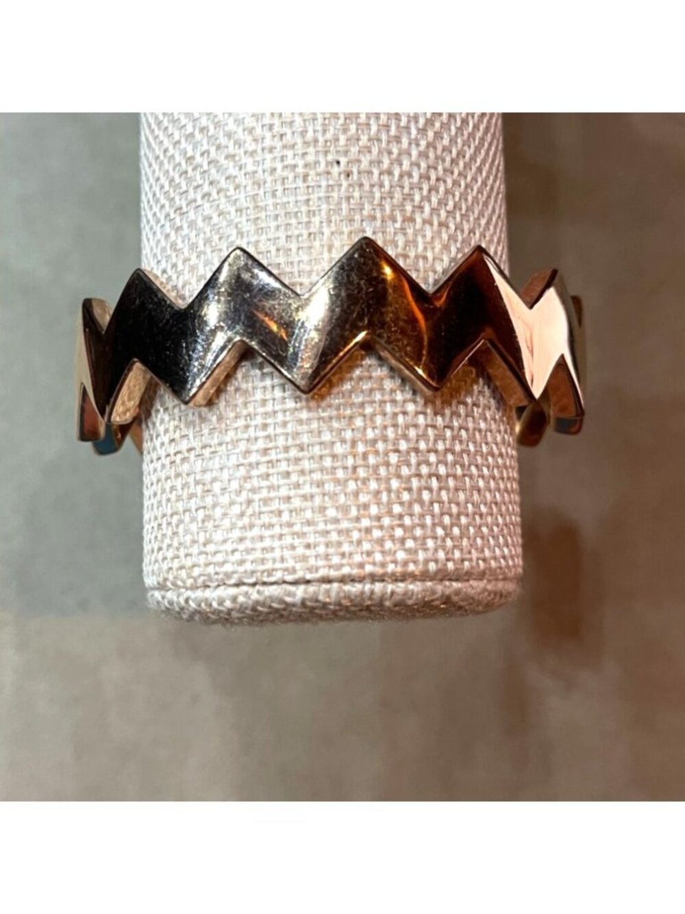Vintage Y2K Eddie Borgo Signed Rose Gold Plated Zigzag Bear Claw Collection Brac